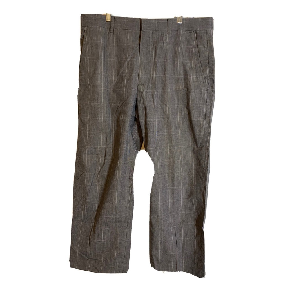 Banana Republic Men's 34x32 Modern Fit Gray Stripe Slacks Preowned